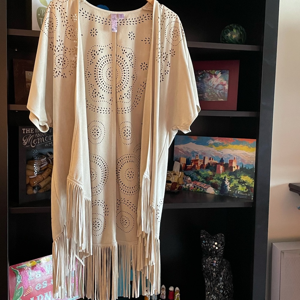 Alya Boho Fringe Open Cardigan, Medium - Picture 4 of 14